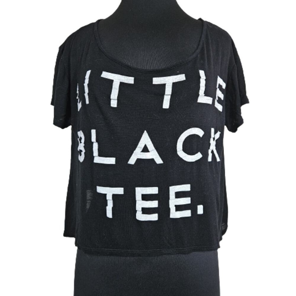 Little Black Tee Crop Top Size Small